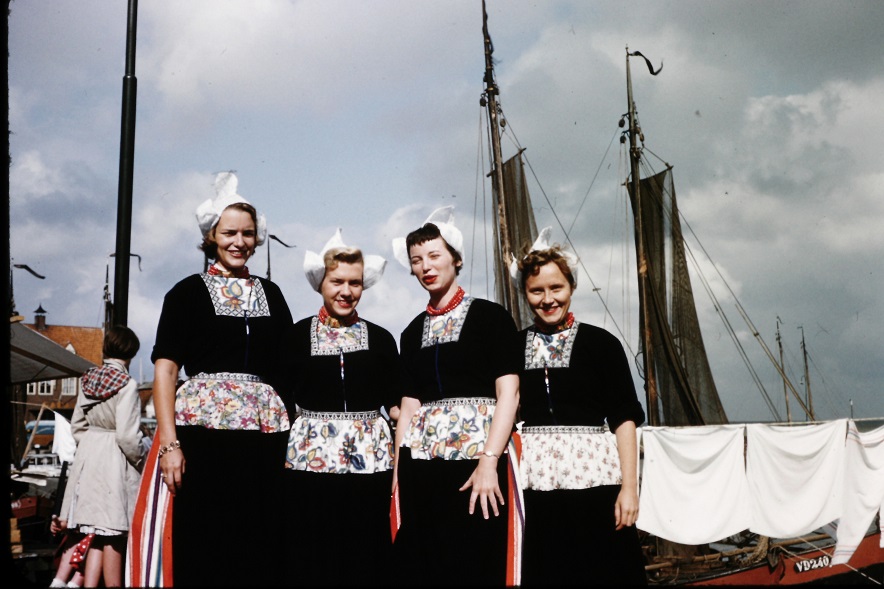 Tour girls in costume