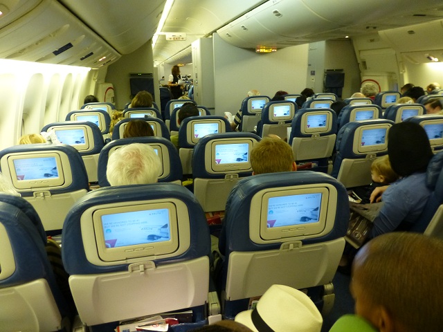 The view from Row 50 on Delta #24.  Photo by FG.