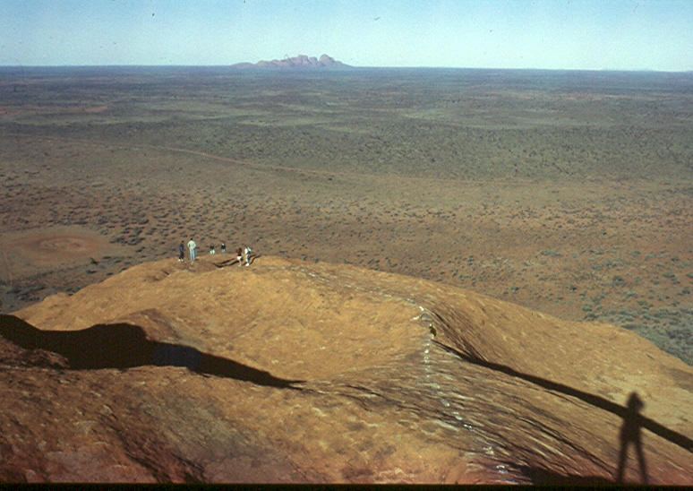 The view from the top of Ayers Rock.