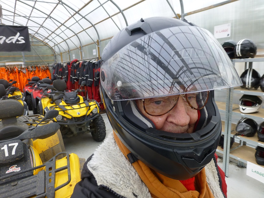 Me, before getting on a quad bikes.