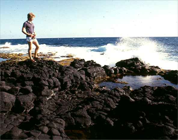 On the big island of Hawaii.   Photo by Dad.