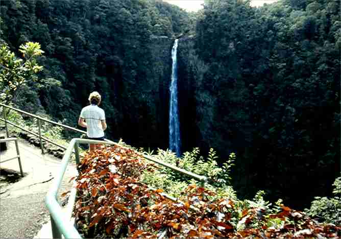 On the big island of Hawaii.   Photo by Dad.