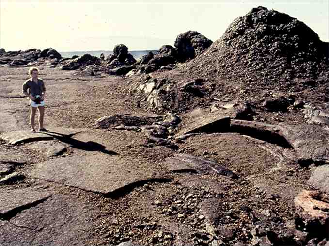 Hardened lava on the big island of Hawaii.  Photo by Dad.