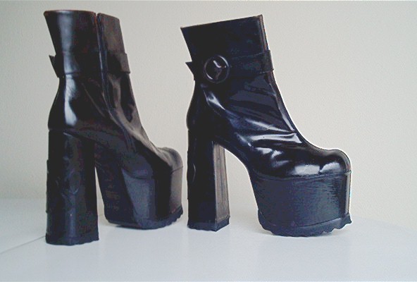 High-platform ankle boots