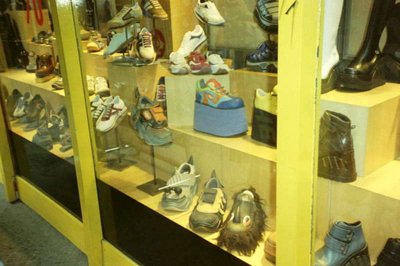 Crazy shoes in a Berlin Shoe Shop