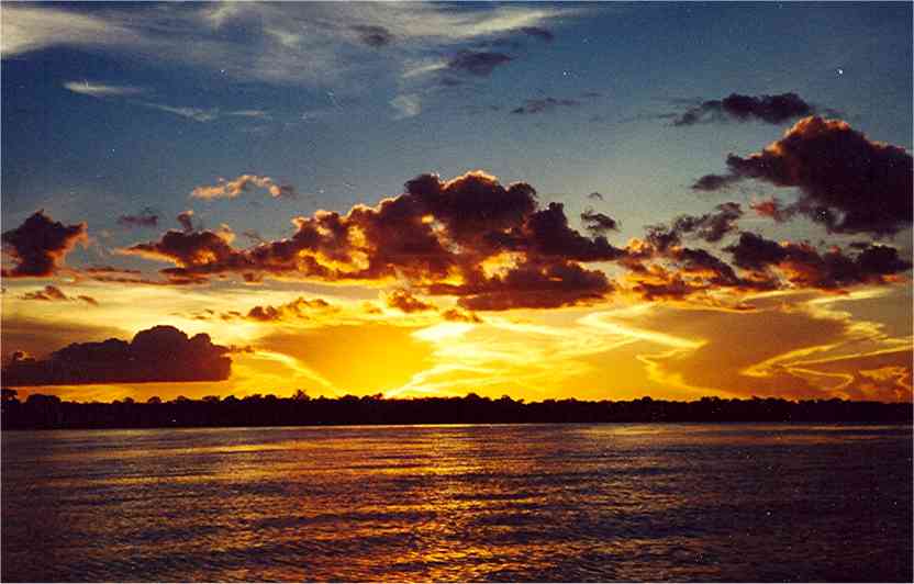A beautiful sunset over the Amazon.  Photo by brother Jim.