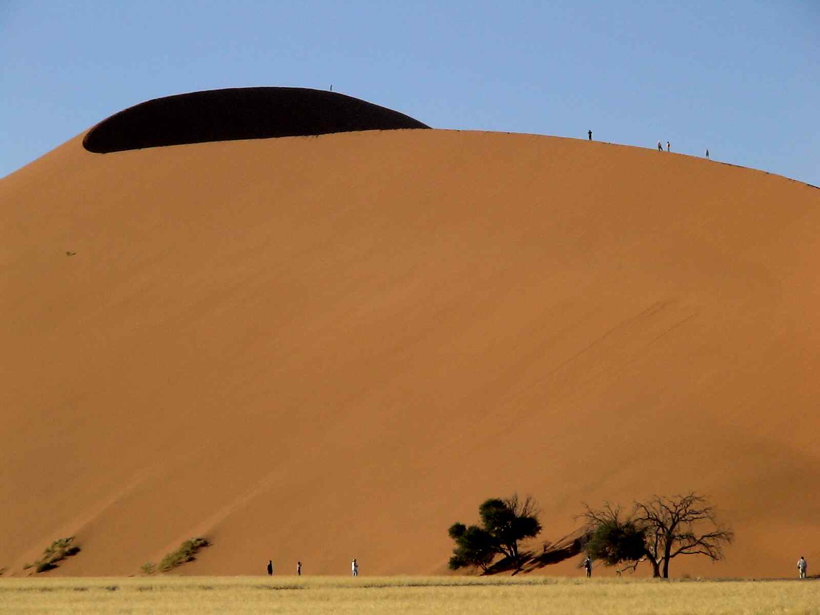 The sand dunes were enormous. Some folks climbed to the top. Photo by FG.