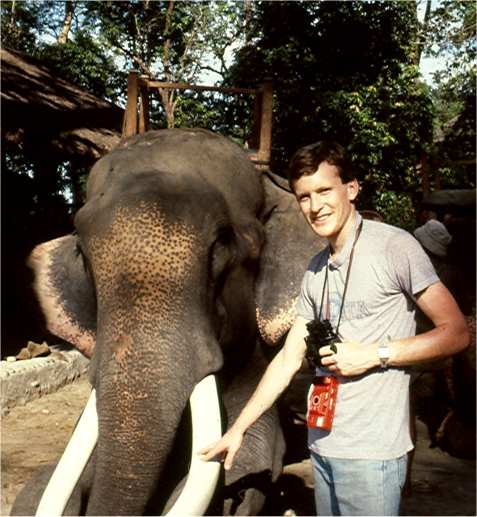 Bob poses with a pachyderm. Photo by FG.