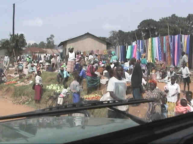 The markets bustle with activity.  They are apparently places for socializing as well as conducting trade.  Photo by FG.